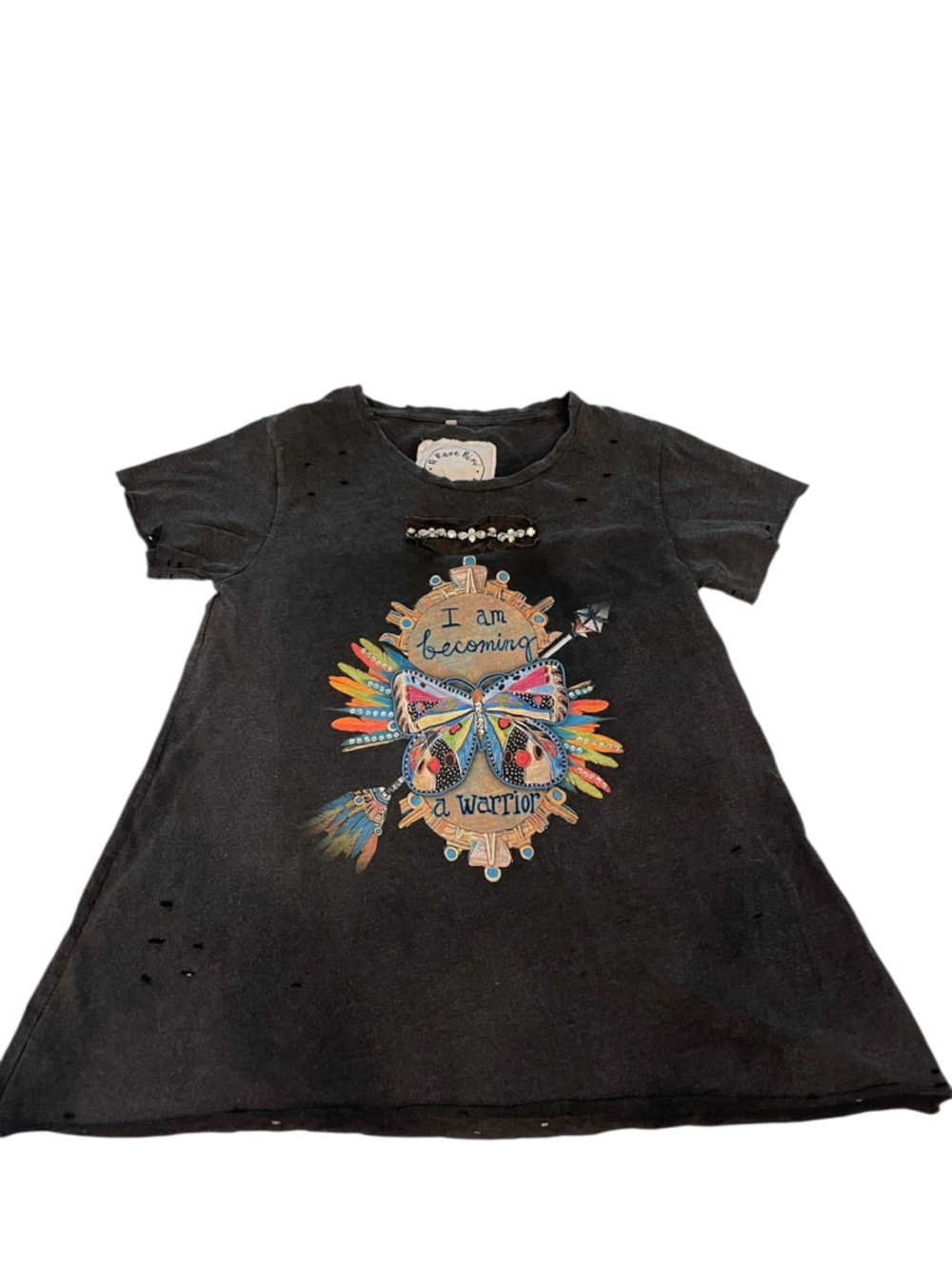 A rare bird tunic distressed top size :S/M